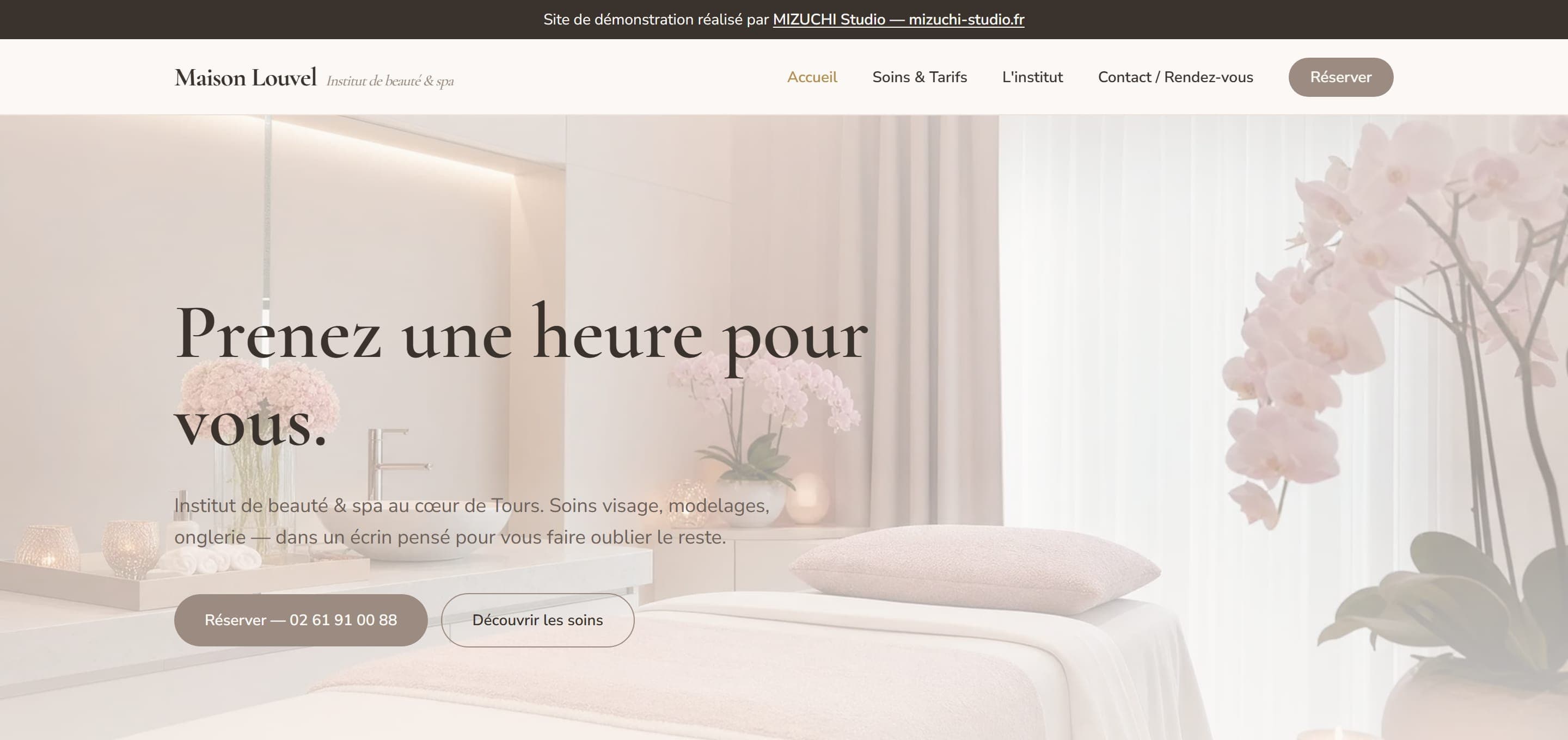 Aperçu du site de démonstration Maison Louvel